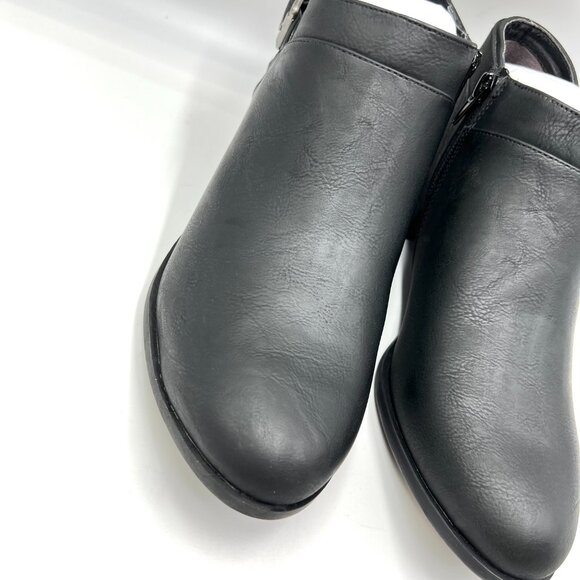 Lifestride Womens Size 11 Alexi Black Faux Vegan Leather Ankle Boots Booties - Picture 4 of 13